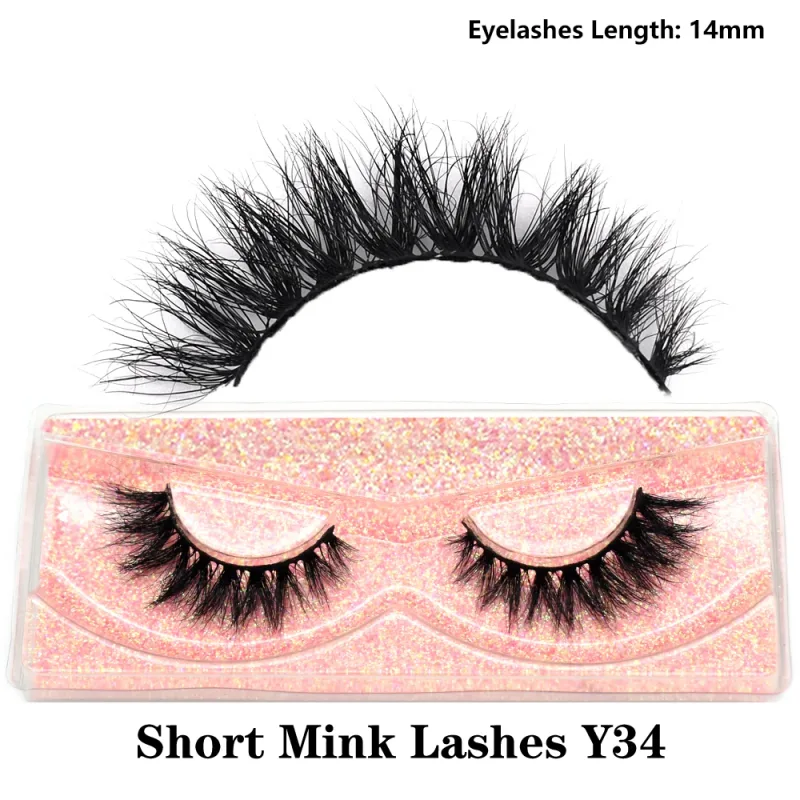 Half Eye Lashes Natural 3D Mink Short False Eyelashes Fluffy Wispy Cross Strip Fake Lashes Soft Half Eyelashes Extension Makeup — image 30