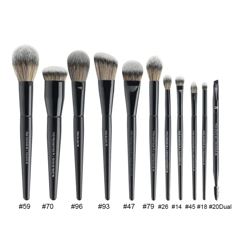5/16/26 pçs/set pincéis de maquiagem em pó preto ângulo escultura fundação rosto ferramentas cosméticas essenciais sombra olho compõem escova