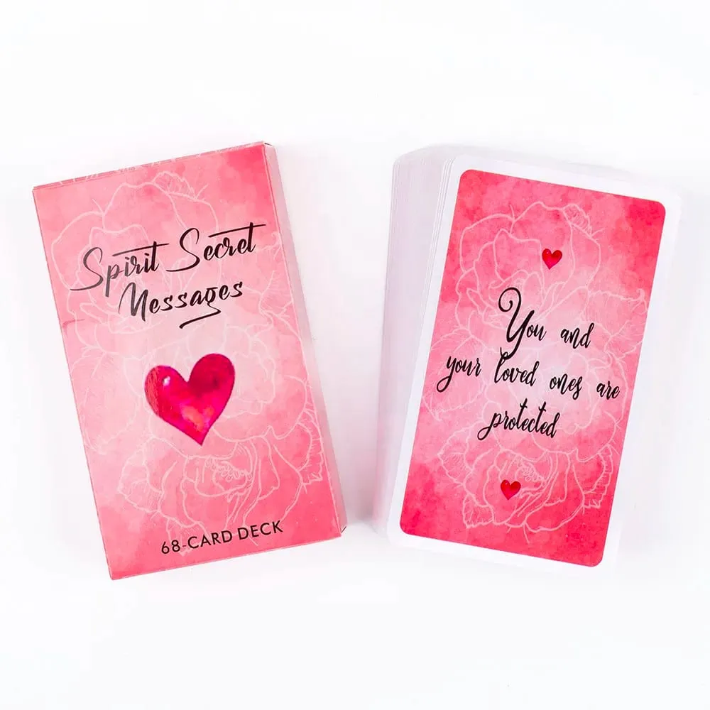 Spirit Secret Messages 68 Stück englische Version Oracle Divination Fate Game Deck Tarot Tisch Brettspiele Spielkarte 10,4 x 6,1 cm