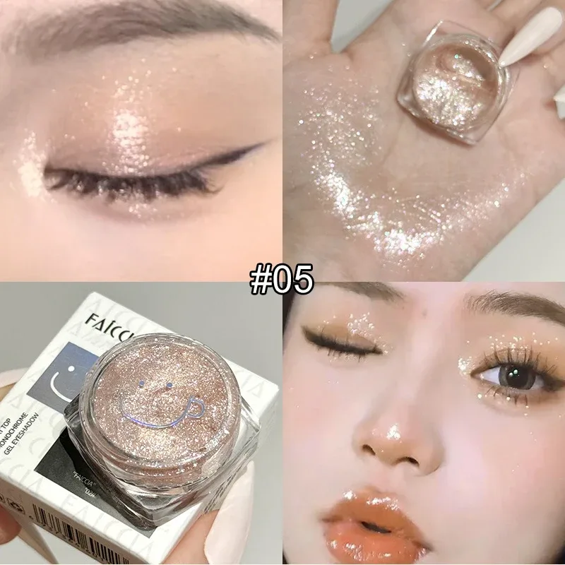 Sombra única - Ultra Sparkle Glitter, acabamento sedoso, fosco e luminoso perolado para uma aparência diária ousada e delicada de maquiagem dos olhos