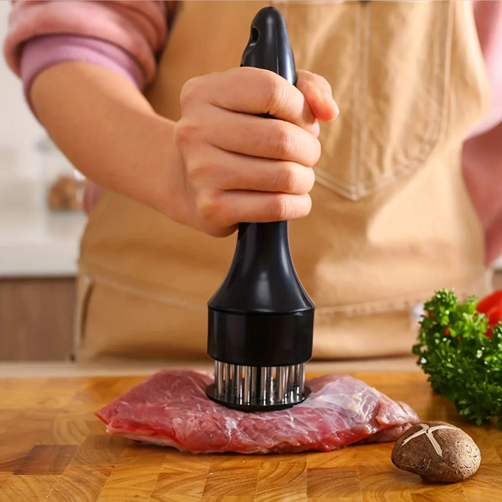 1PC Stainless Steel Steak Meat Tenderizer Hammer Loose Meat Needle Household Punching Daily Tendon Breaker Meat Inserting Needle