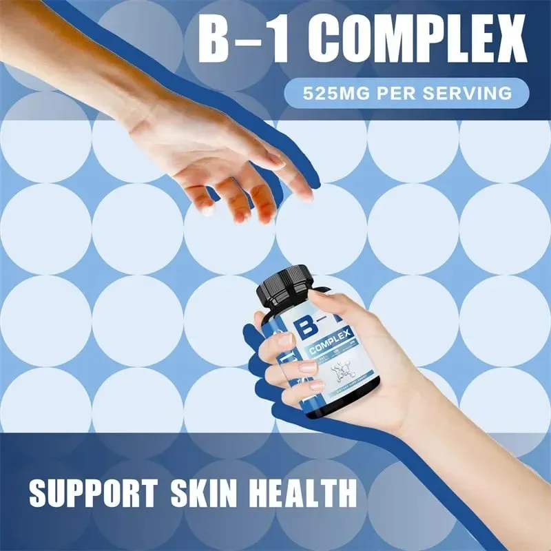 Complexo de Vitamina B1 - Fadiga Digestão Estresse Humor Fórmula Aumenta Energia e Metabolismo