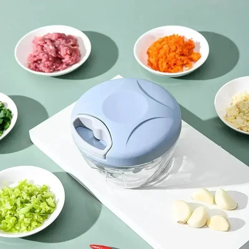 Triturador de cebola vegetal cortador cozinha acessórios cozinha 500/900ml manual picador carne alho chopper girar alho