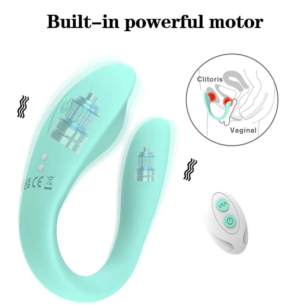 Vibrador vestível em forma de u de 9 velocidades, controle remoto sem fio, motores duplos, estimulador de clitóris e ponto G, brinquedo sexual adulto para mulheres — image 5