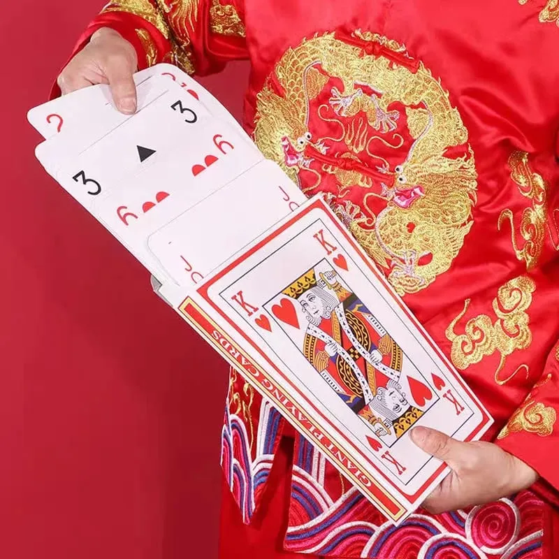 Cartas de jogo gigantes, tamanho grande, carnaval, aniversário, festa de casamento, lembranças, desafios divertidos, empresa, equipe de construção, jogos, adereços — image 4