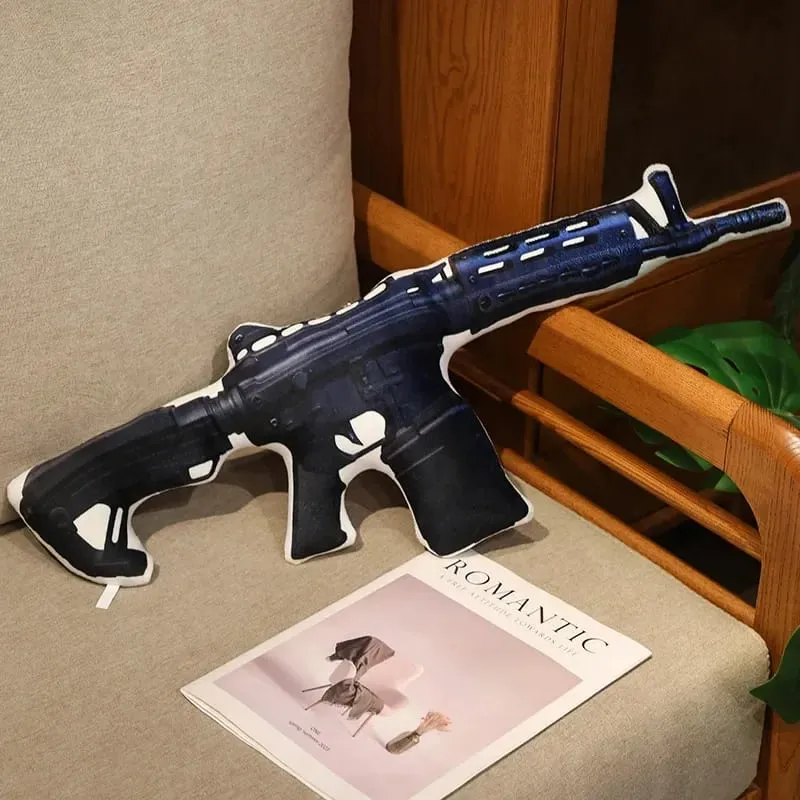 Super legal realista recheado impresso arma de fogo brinquedos de pelúcia macio engraçado lifeiliek rifle sniper rifle brinquedos adereços de jogo para meninos