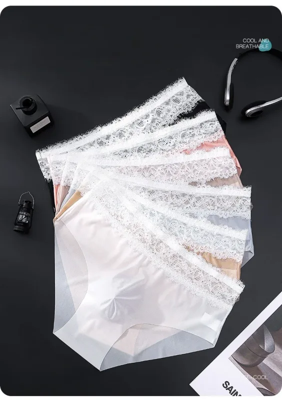 Pantalon Triangle en soie glacée pour hommes, sous-vêtements fins et respirants sans trace, taille basse, doux, sans couture, confortables