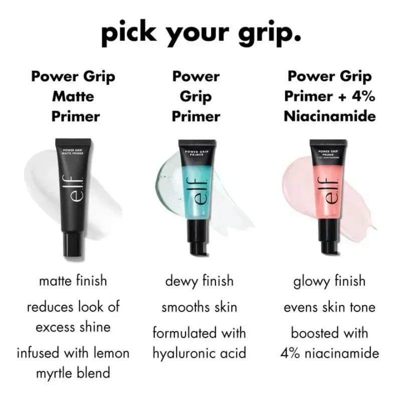 Original elf 75ml power grip refrescante fácil absorver hidratar primer facial endurecimento hidratante pré-maquiagem configuração spray produtos