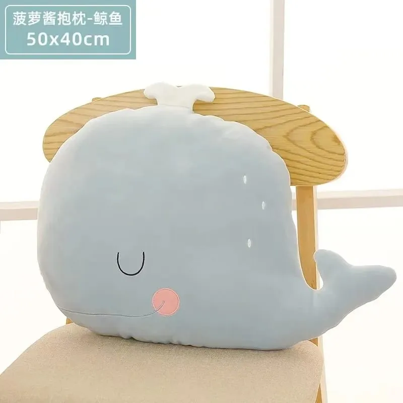 Cute Throw Pillows Crab Whale Goose Lion Pillow Comfortable Room Sofa Car Bed Office Headboard Cushion Doll Back Plush Toy Gift