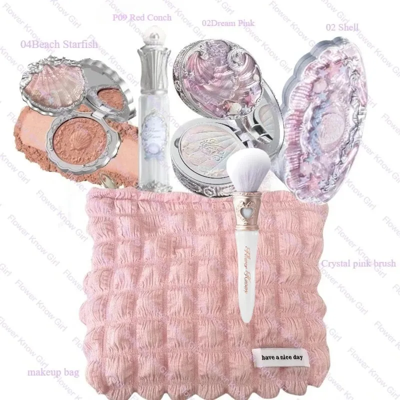 Flower Knows Shell's Jewel Collection Makeup Kit Full Professional Face Palette Blush Eyeshadow Lip Cream Highlighter Balm Sets