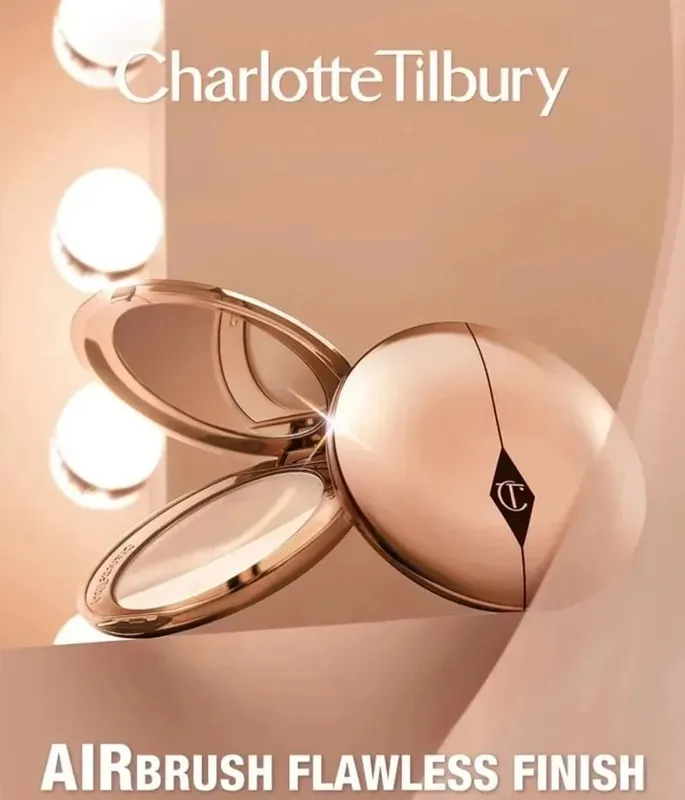 Charlotte tilbury batom líquido base iluminador pó prensado blush facial corretivo base maquiagem cosméticos