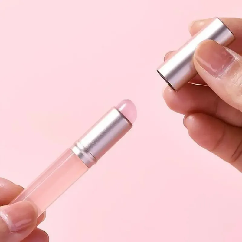 Atualizar escova de lábios de silicone com capa como pontas dos dedos batom florescendo escovas escova macia q multifuncional olho concea — image 2