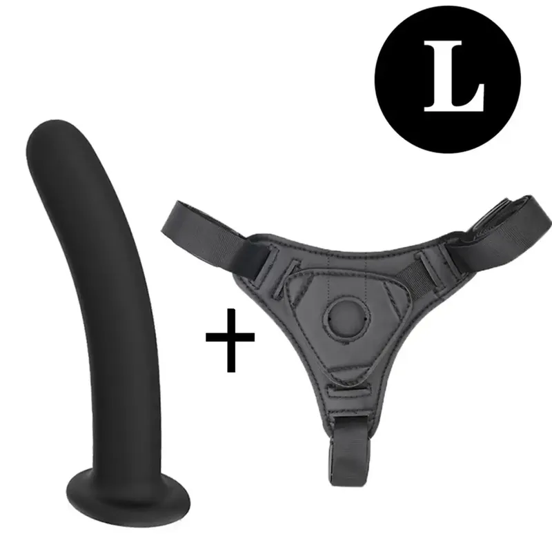 Cinta de silicone ajustável no conjunto de arnês vibrador s m l tamanhos calcinha pênis realista para mulheres casais lésbicas g-ponto anal vaginal