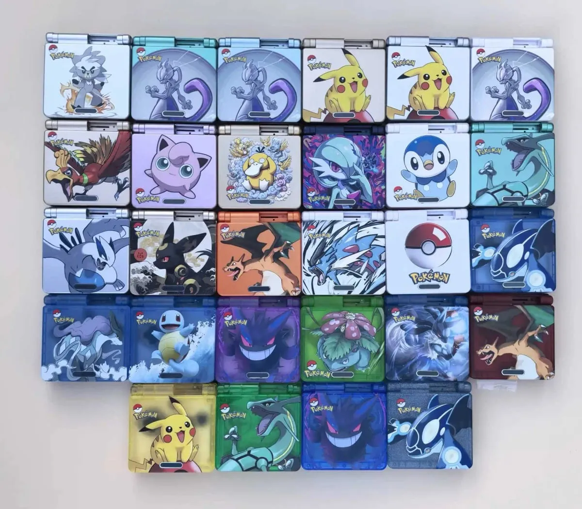 Pokémon Series GBA SP Shell - Charizard Rayquaza Gengar Capa de edição limitada para console de reposição — image 1