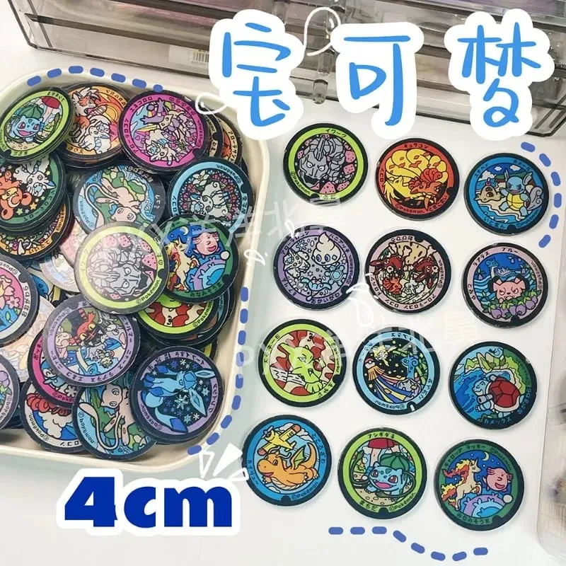 4cm pokemon acrílico peça redonda diy de alta aparência bonito dos desenhos animados periférico não material feito à mão pp clipe acessórios pikachu — image 1