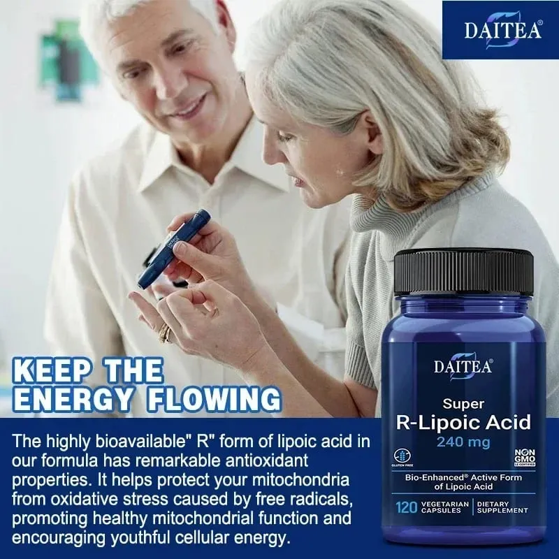 R-Lipoic Acid - Powerful Antioxidant Properties Helps Maintain Cells Energy & Skin Health Cardiovascular Health
