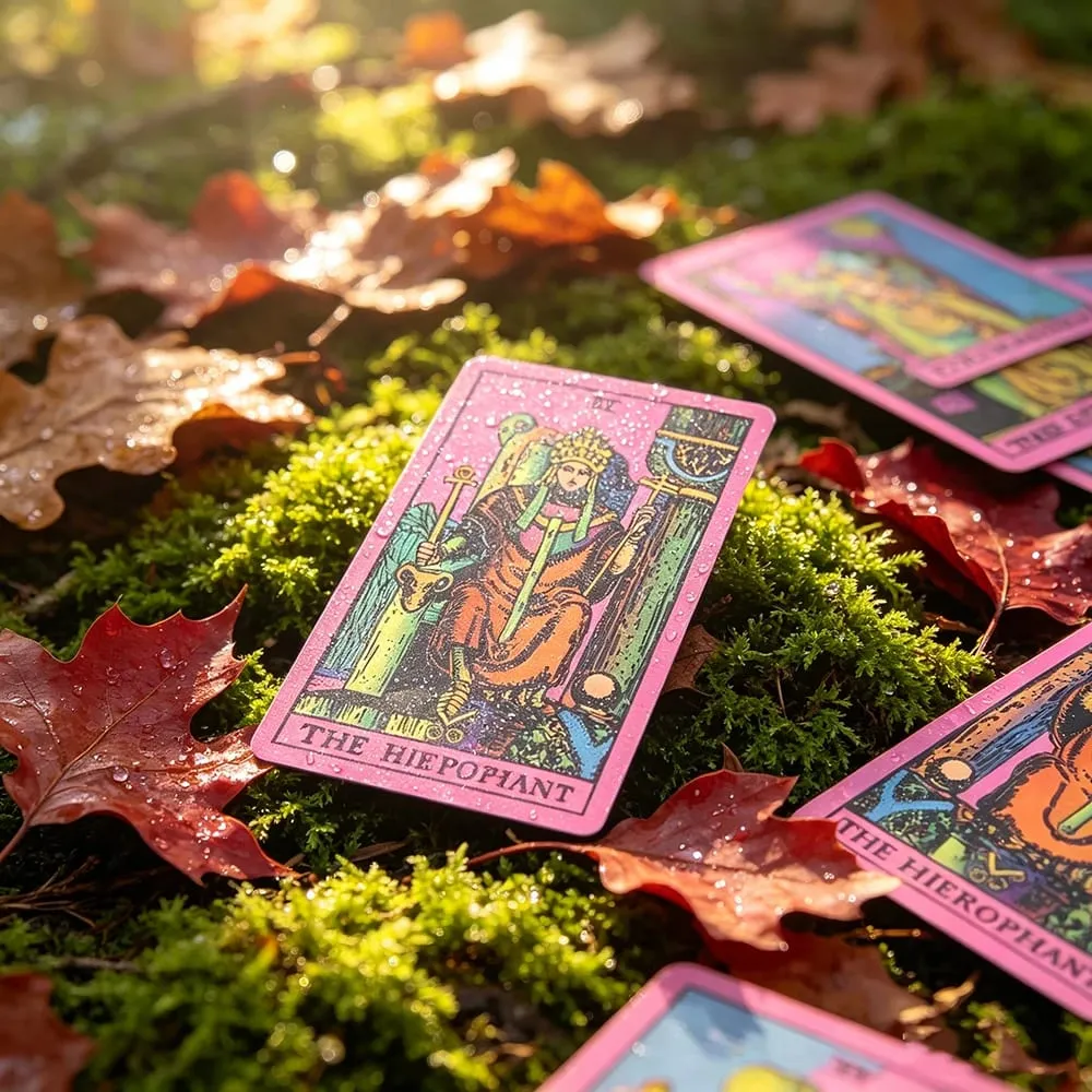 Baralho de tarô clássico rosa, jogo de tabuleiro popular, adivinhação, oráculo, jogo de cartas, psicologia, adivinhação, cartas para iniciantes de tarô
