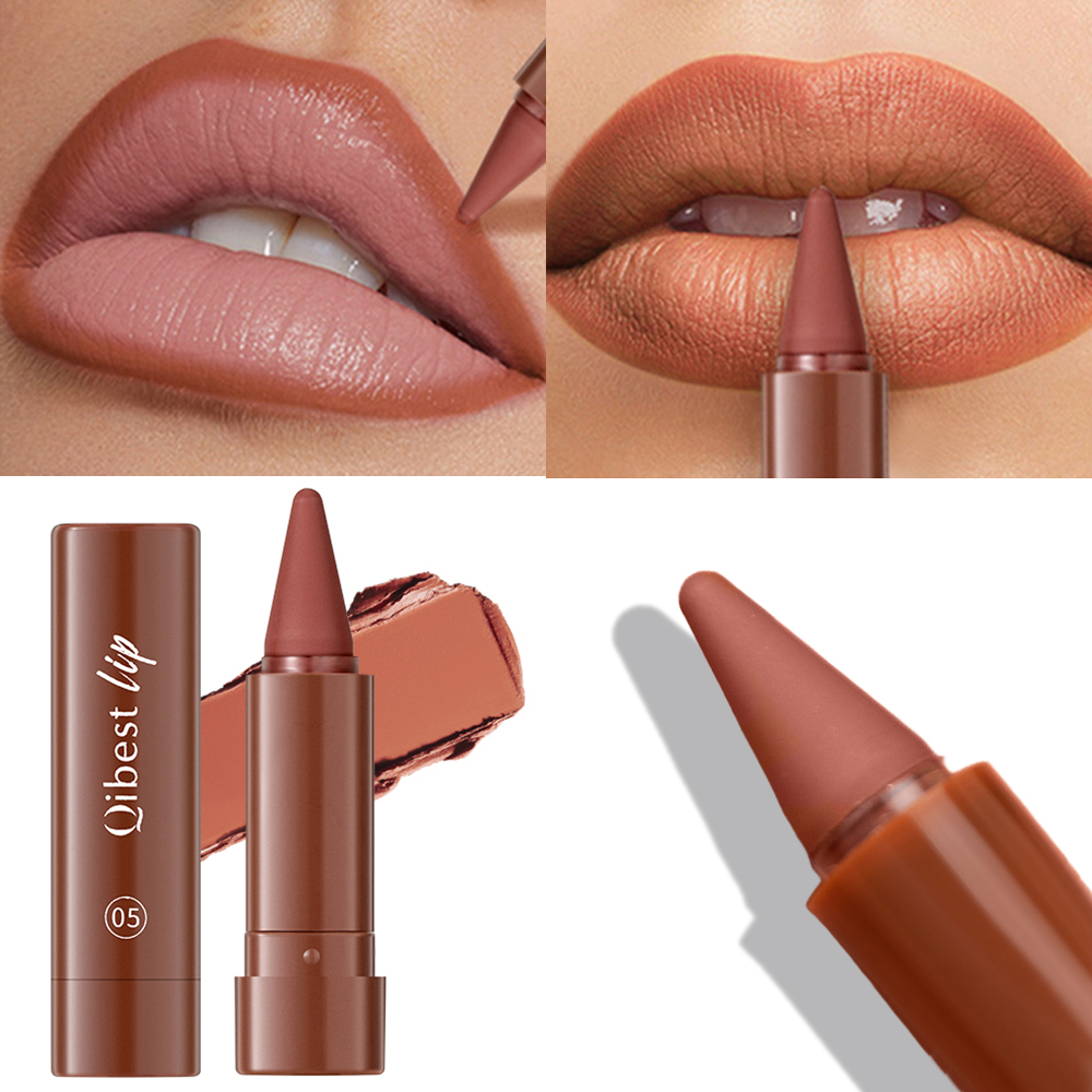Batom torcido para lábios, caneta multiuso em pó, blush, veludo, fosco, à prova d'água, copo antiaderente, maquiagem labial