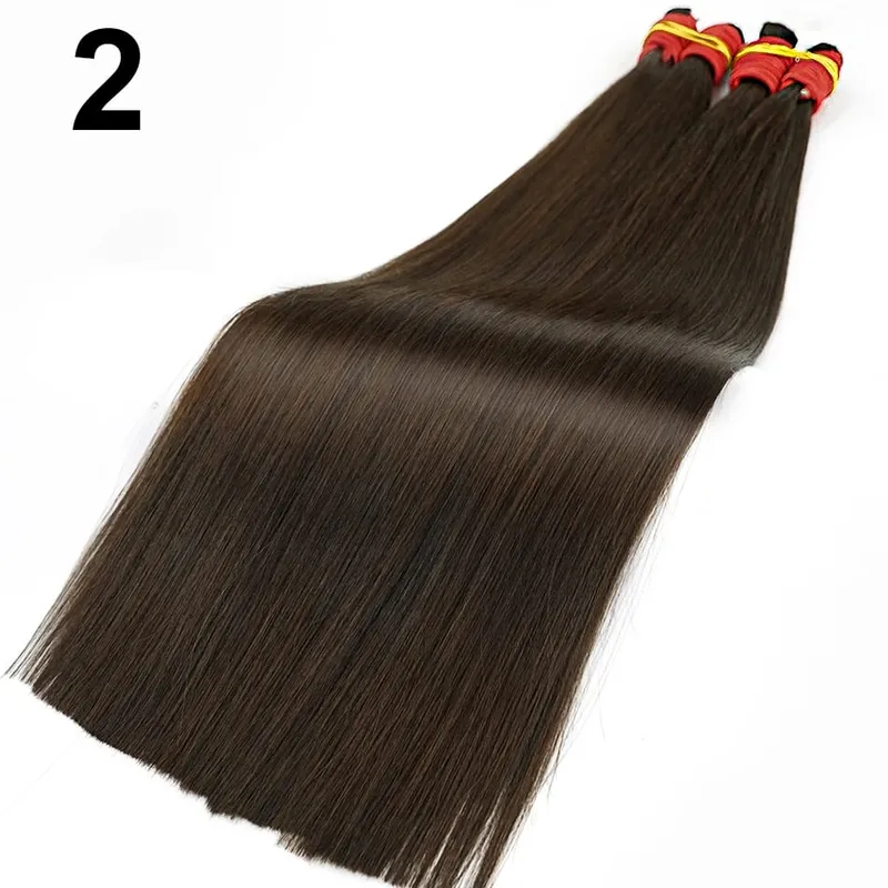 Kein Schuss, 100 % Echthaar-Extensions, Remy-Echthaar, unverarbeitetes natürliches schwarzes indisches Jungfrau-Haar, geflochten für Frauen