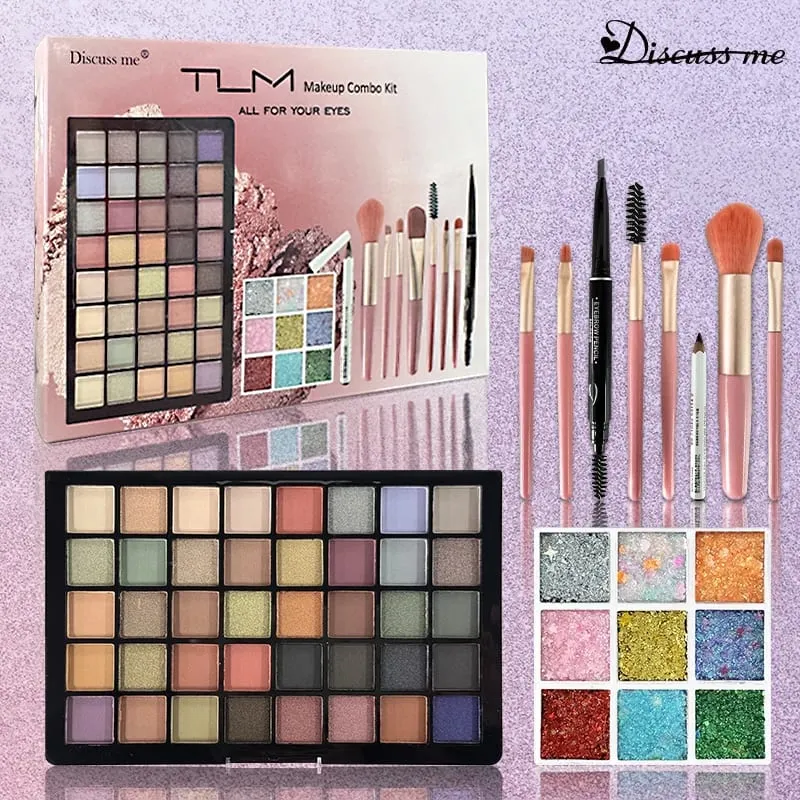 TLM Makeup Combo Kit Eye Makeup Kit Makeup Set Portable Mini Makeup Kit Eyebrow Pencil Eey Shadow Palette Perfect Gift