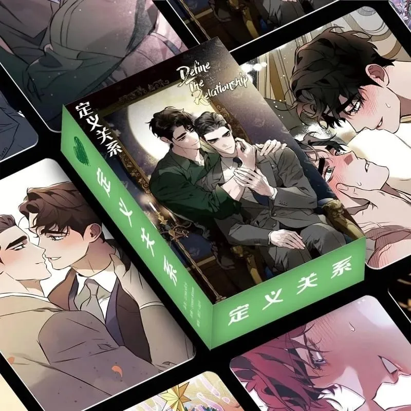 55 pçs/set definir o relacionamento manhwa photocards personagem masculino laser lomo cartões bl manga para fãs presente colecionável