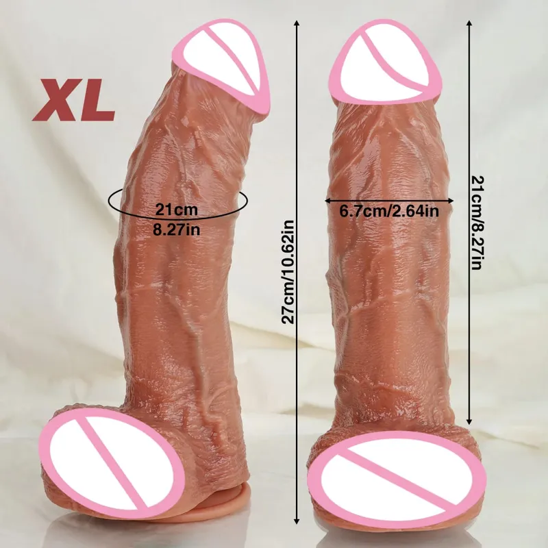 Realista macio duplo silicone grande vibrador pele simulada pênis artificial masturbação vaginal ventosa grande pau mulher brinquedo sexual — image 7