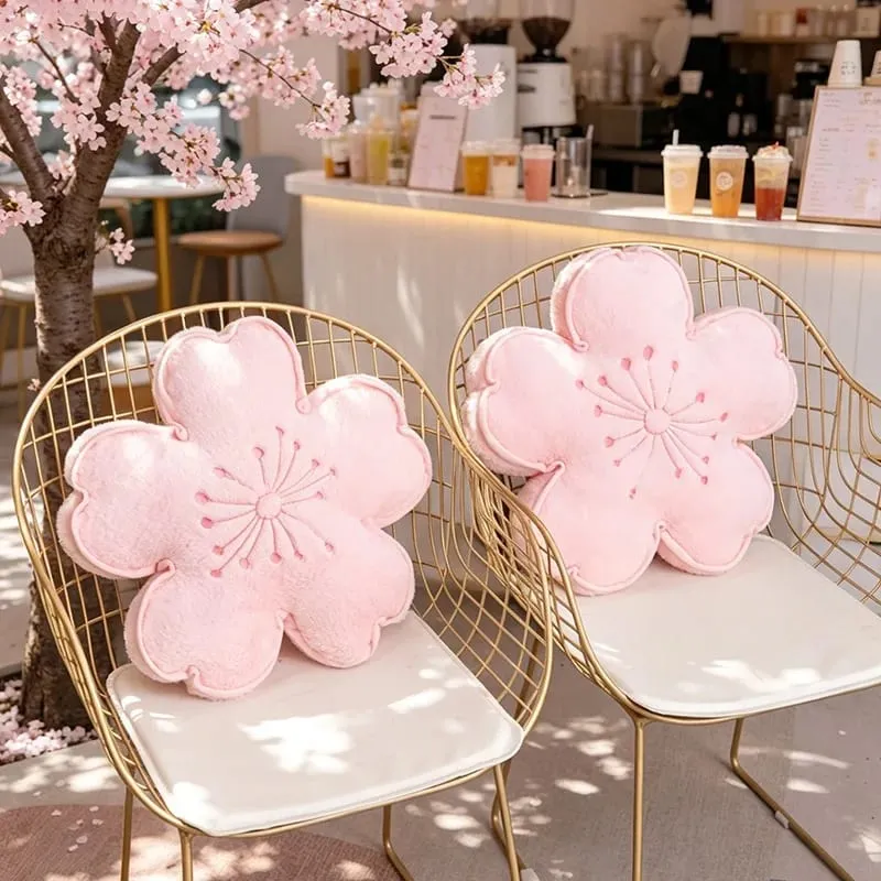 Flor de cerejeira travesseiro de pelúcia flor almofada de pelúcia squishy sofá almofada decoração para casa brinquedo tarde nap travesseiro presentes aniversário