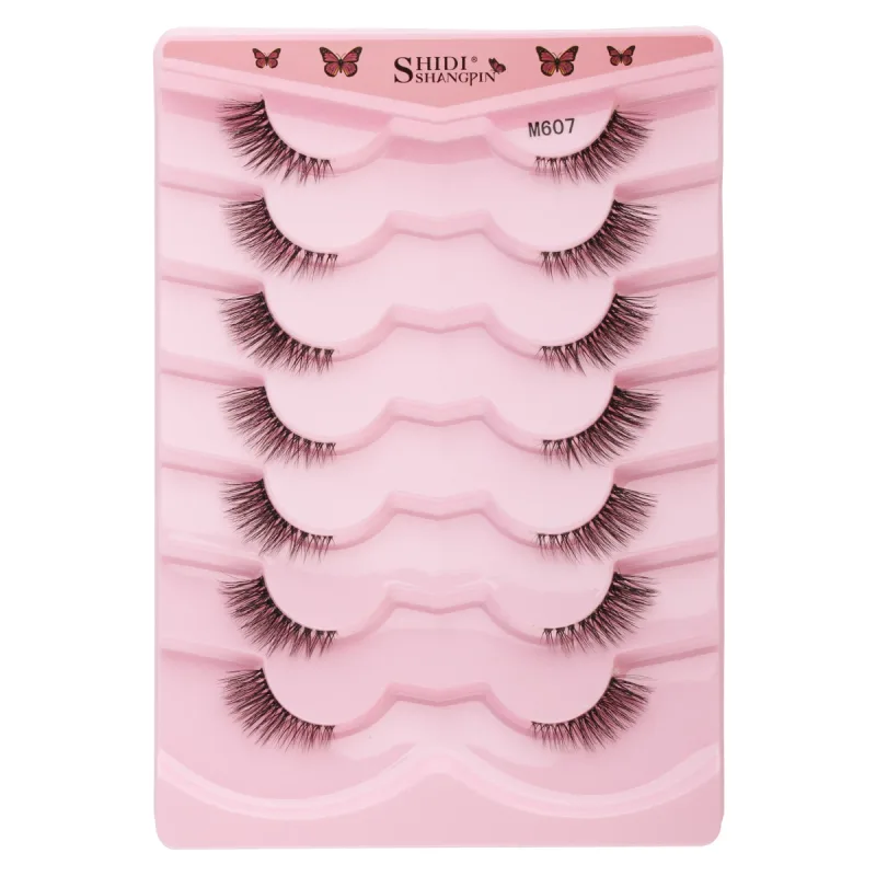 Half EyeLashes Natural Fluffy False Eyelashes Cat Eye Lash 3D Faux Mink Lashes Soft Winged Eyelash Extension Makeup Tool