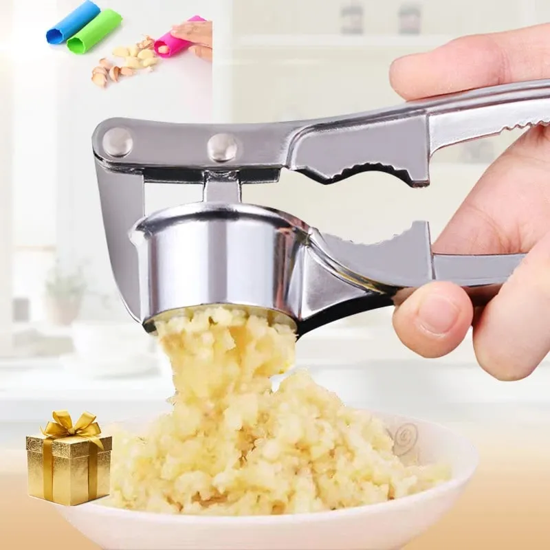 Aço inoxidável multifuncional imprensa de alho triturador cozinha cozinhar espremedor gengibre masher handheld gengibre picador ferramentas alho