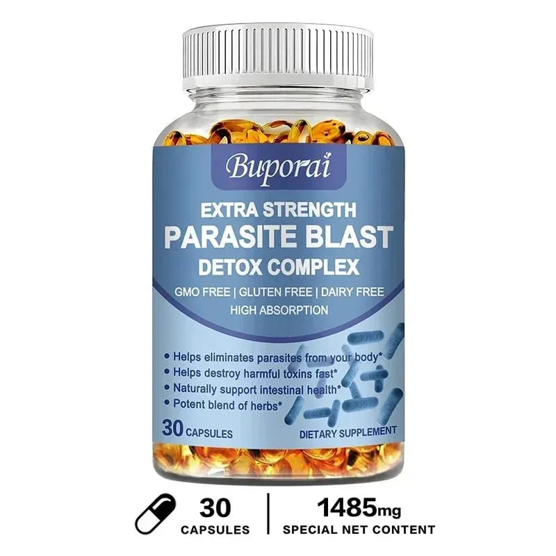 Complexo Parasite Blast Detox - Elimina Parasitas, Limpa os Intestinos e Melhora a Digestão