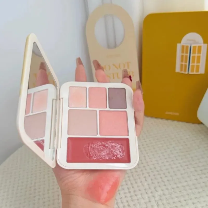 Conjunto de presente de maquiagem de verão, batom, esmalte labial e paleta de sombras, kit cosmético de rosto inteiro para presente de dia dos namorados