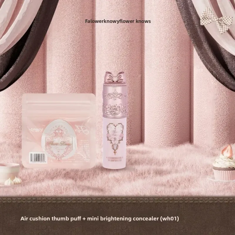 Flower Knows Cushion Foundation Shade Card + Mini Concealer Long-Lasting Moisturizing Full Coverage Face Makeup Sample Set