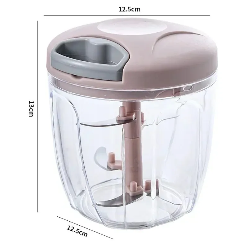 Triturador de cebola vegetal cortador cozinha acessórios cozinha 500/900ml manual picador carne alho chopper girar alho