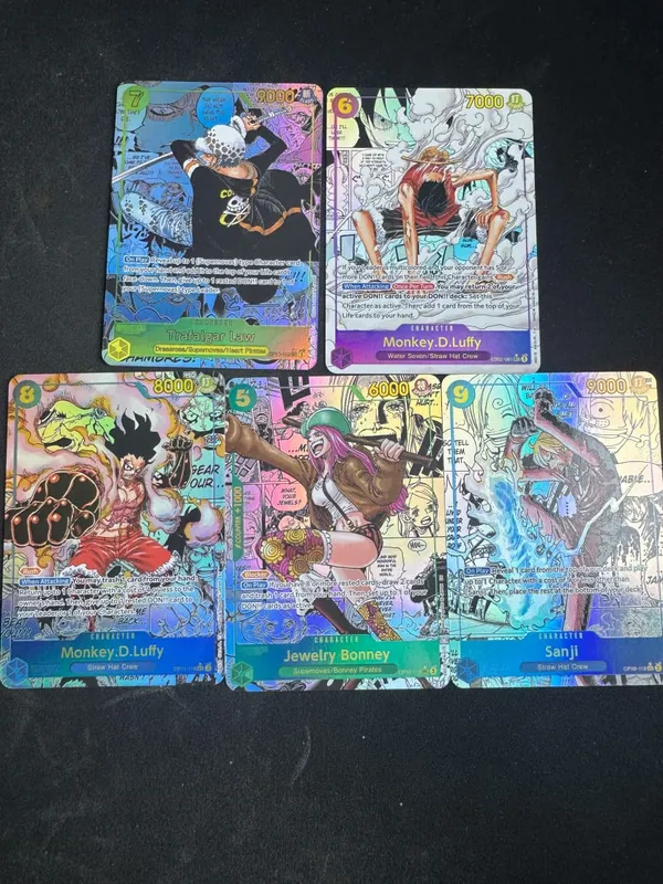 ONE PIECE Roronoa Zoro Monkey D. Luffy DIY Homemade Collection Card English Japanese Version Toys Christmas Birthday Gift