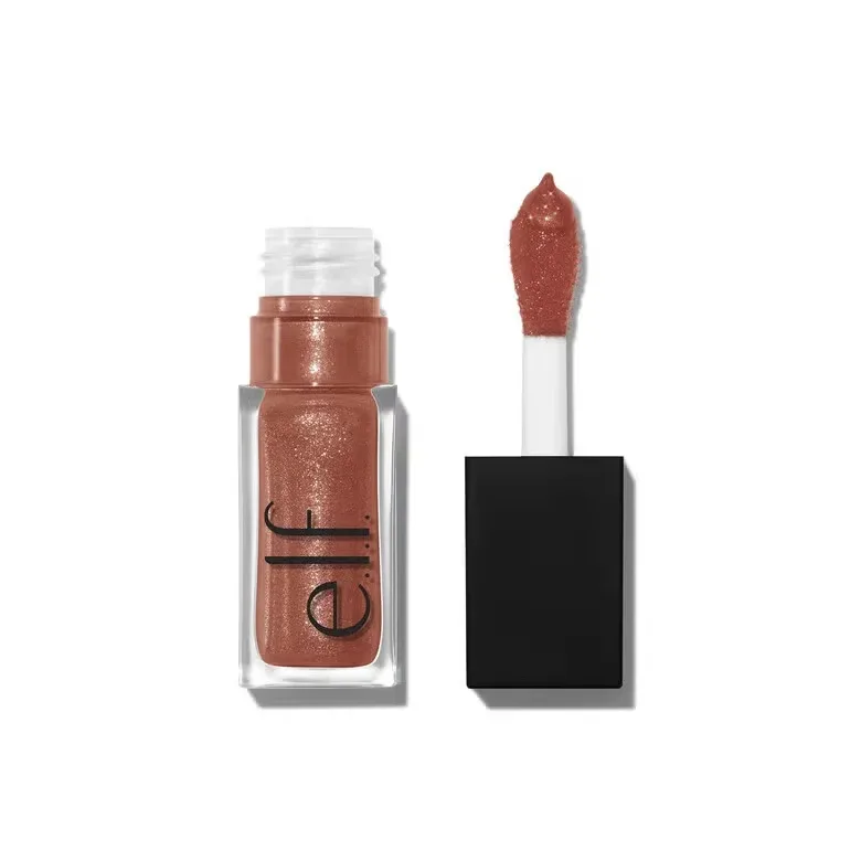 Novo elf brilho labial de 8 cores e blush em pó multicolorido, textura fina, leve, hidratante, nutritivo, bálsamo labial, cosméticos de cuidados