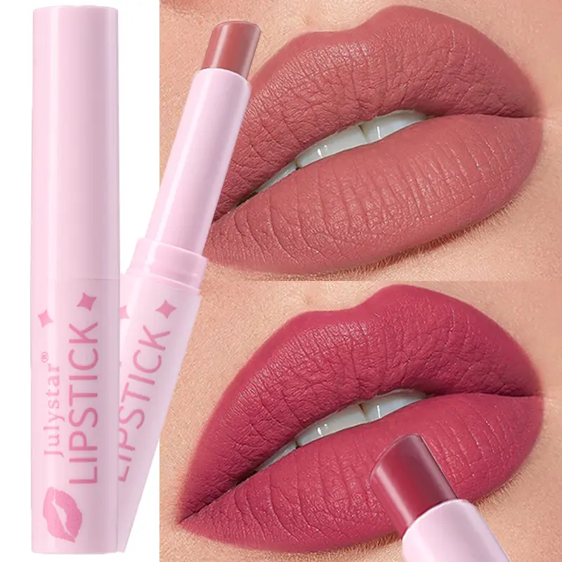 Brown Matte Velvet Lipstick for Makeup 8 Colors Waterproof Matte Contour Tint Lipstick Pen Long Lasting Sexy Pink Red Lip Glaze