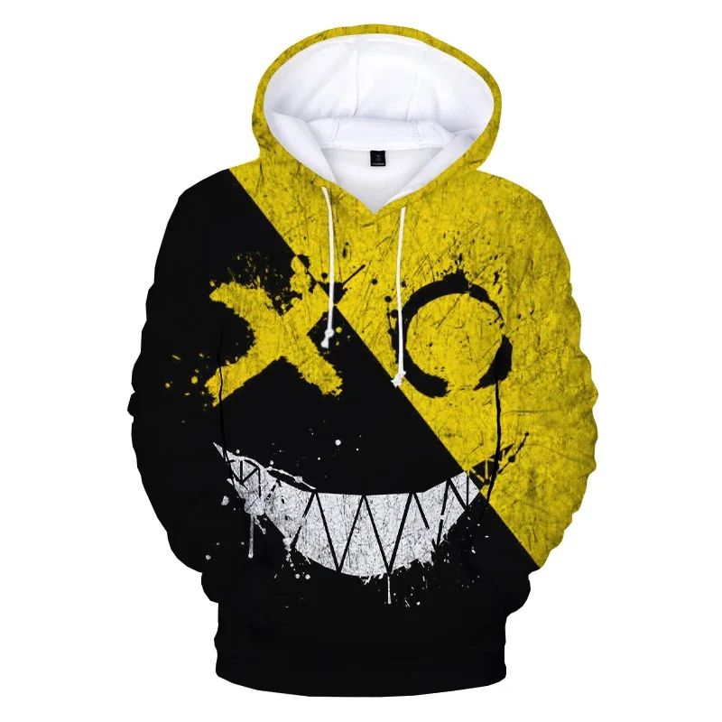 Padrão na moda diabo rosto sorridente 3d impresso moletom com capuz masculino feminino moda casual engraçado pullovers hip hop hoodies