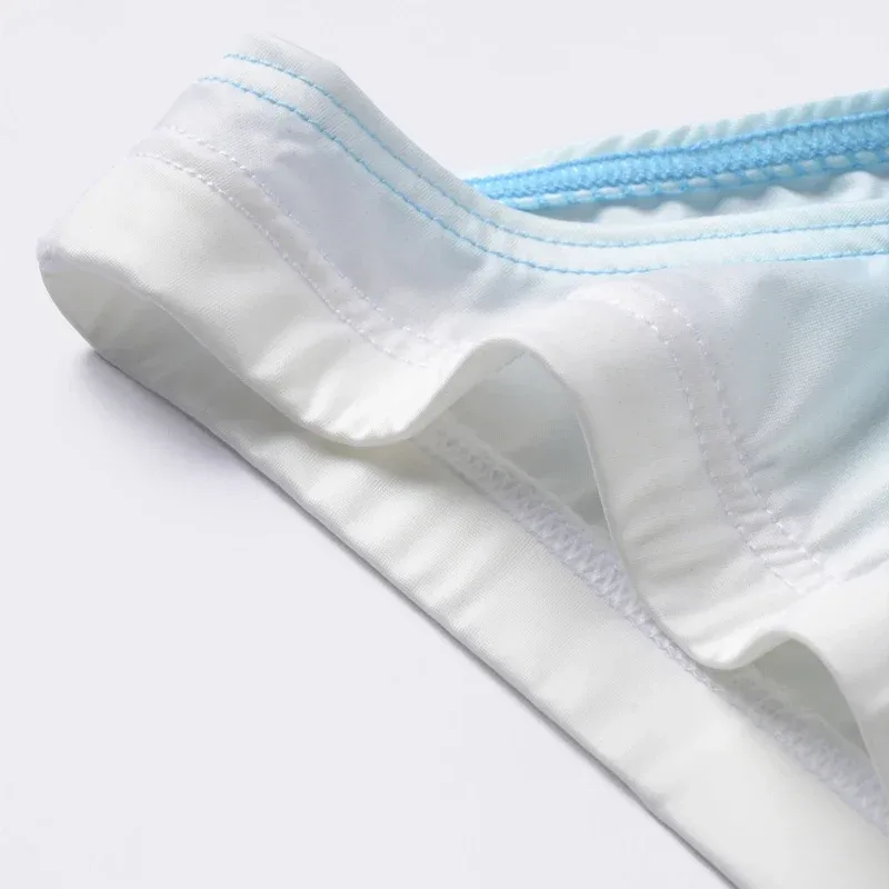 Cuecas masculinas de seda gelo com bolsa de cor gradiente respirável sexy bikini desliza cintura baixa masculino calcinha de levantamento de bunda cuecas — image 4