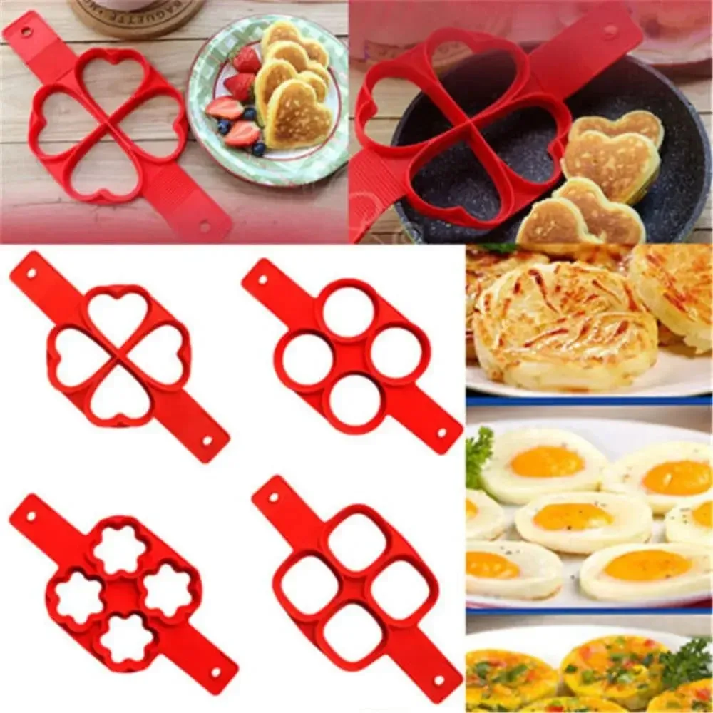 Ovo panqueca anel antiaderente fabricante de panqueca molde silicone ovo fogão frito ovo shaper omelete moldes para cozinha acessórios de cozimento