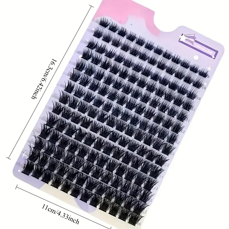 Extensões de cílios DIY de salão de beleza D Curl 9-16mm Misturado Natural Volume 3D Cluster Cílios para Festival de Casamento e Maquiagem Casual para os Olhos