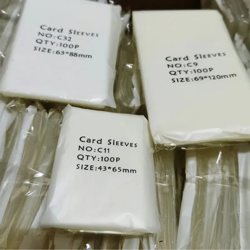 100pcs/set Various Sizes Transparent Card Sleeves