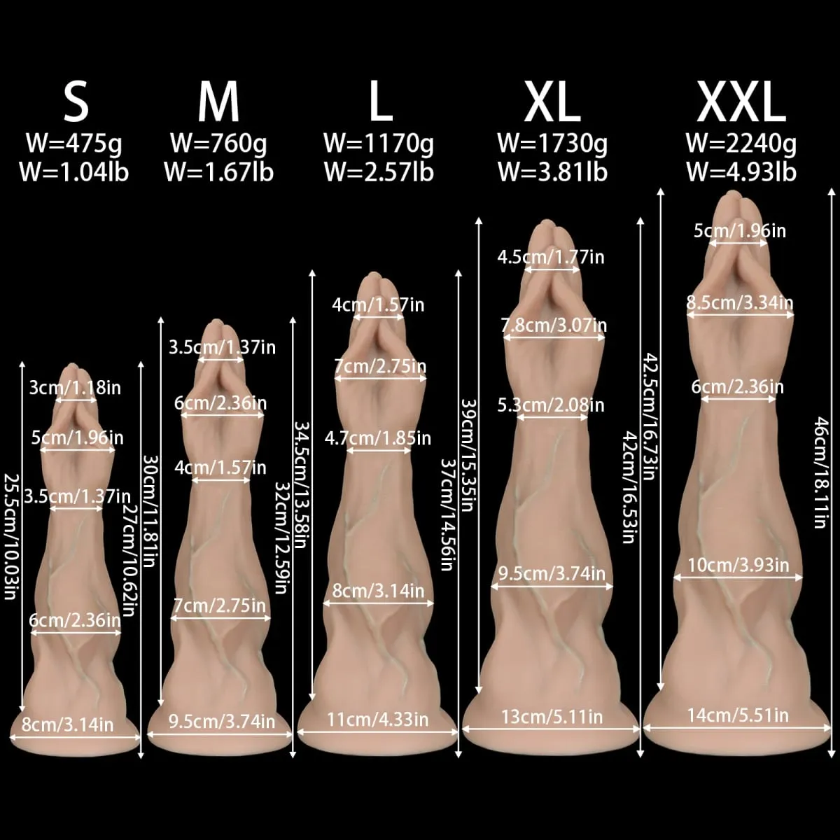 Huge Simulated Palm Anal Plug Fisting Butt Plug Dilation Training Prostate Massage Anal Dildos Toys XXL For Women Male Sex Toys