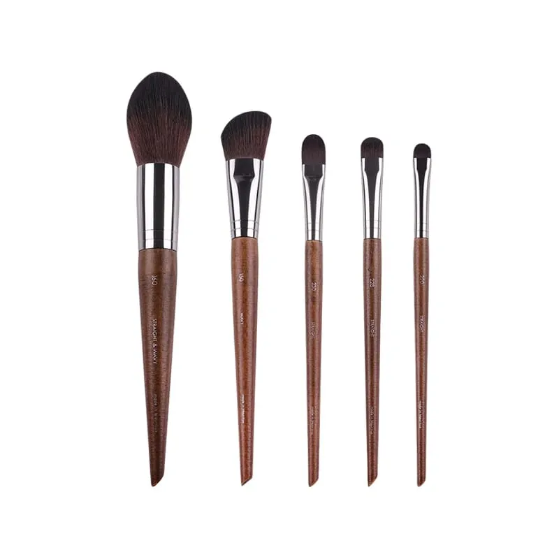 2 peças/35 peças mf pincéis de maquiagem macios de madeira natural, pó, base, corretivo, pincel de maquiagem, blush, ferramentas de sombra de cabelo sintético