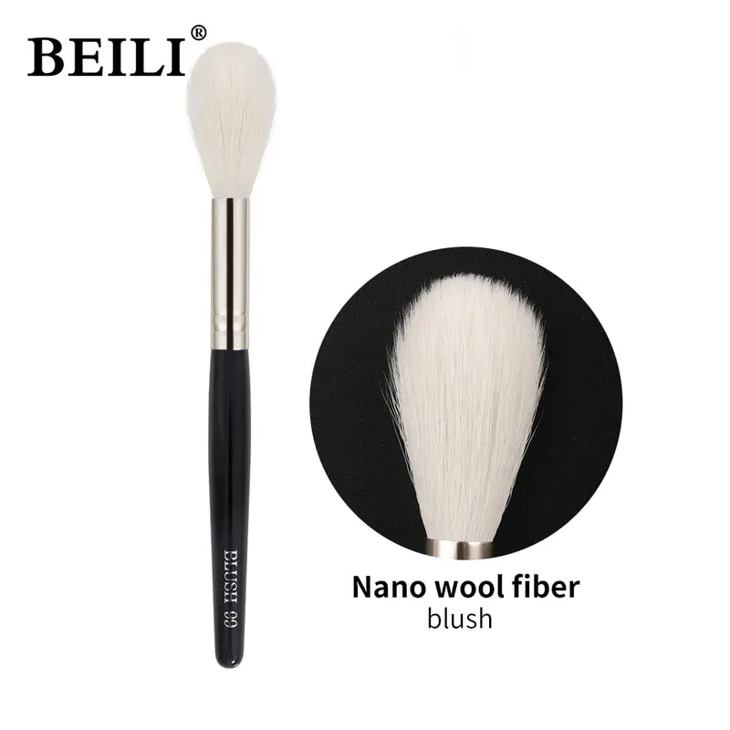 1 pcs 100% Goat hair Highlighter Black Makeup Brushes Professional Natural Pony Eyeshadow Blush Eyebrow Make up Brushes