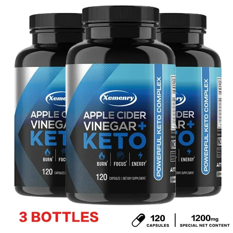 Keto Apple Cider Vinegar Capsule - Supports Appetite Metabolic Function Improves Digestion Enhances Satiety and Gluten-free