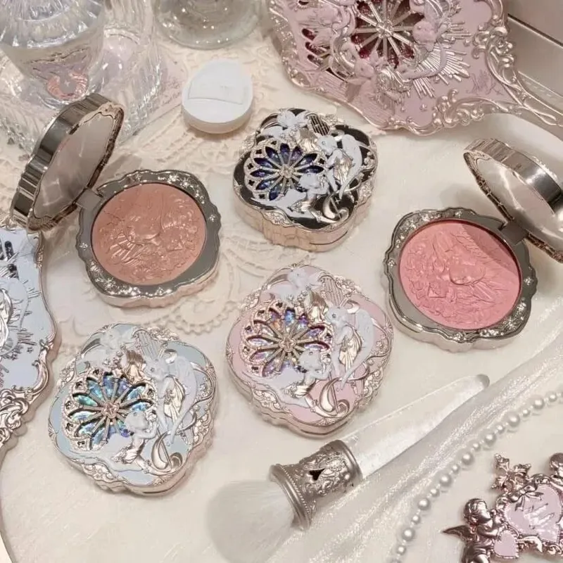 Flower Knows Little Angel Collection Makeup Gift Box Eyeshadow Blush Cream Matte Lipstick Full Kit All