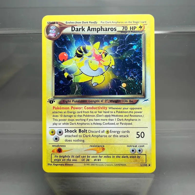 Neo destino charizard ptcg cartão de coleção única 1ª edição 1996 tyranitar gengar cartão pkm cartões proxy brinquedos presentes