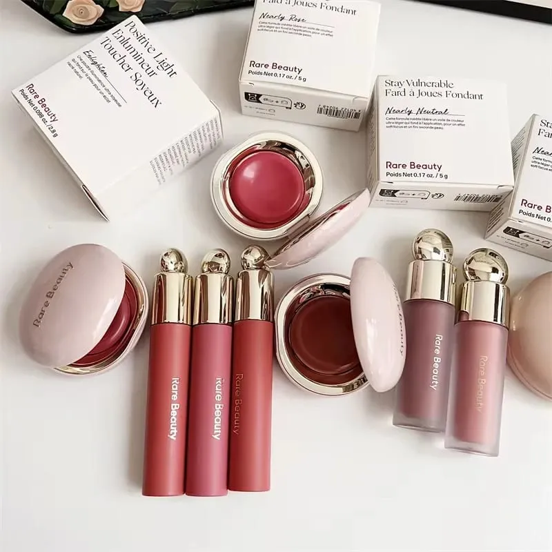 Rare Beauty Creme Derretido Blush Maquiagem Fosco Textura Perolada Glitter Blush Marcador Brilhante Nutrir Hidratar Brilho Labial