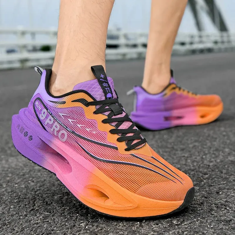 Confortável casual tênis de caminhada para homens maratona placa carbono tênis feminino basquete esporte masculino respirável