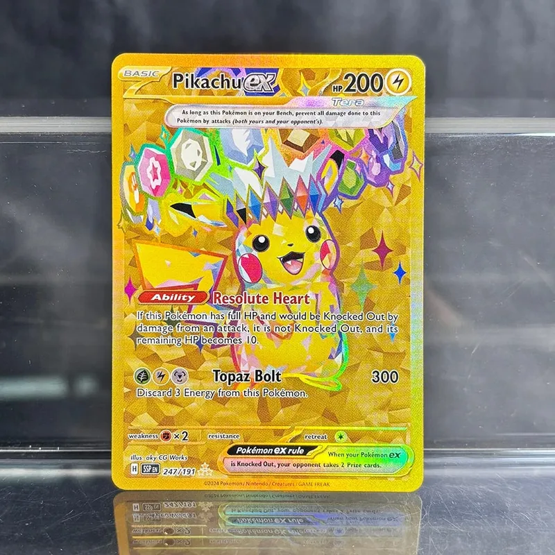 箔 PKM 單卡皮卡丘噴火龍 EX 泡泡喵遊戲稀有收藏卡 PTCG 彩虹代理卡 — image 10